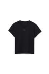 alexander wang puff logo shrunken tee in cotton jersey    black