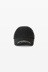 Alexander Wang washed black unisex distressed logo baseball cap