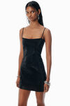 Alexander Wang black crystal hotfix minidress