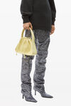 alexander wang ryan 罗纹针织小号手袋 pale lime yellow