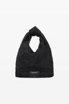 alexander wang mini hobo in crystal satin black