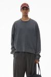 Alexander Wang vintage grey men's long-sleeve tee in cotton jersey