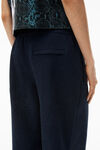 alexander wang puff logo sweatpant in glitter terry nine iron