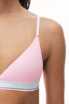 alexander wang 罗纹平纹布三角文胸 light pink