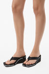 Alexander Wang black aw wedge flip-flop