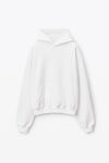 alexander wang 厚实摇粒绒连帽衫 white