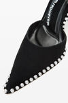 Alexander Wang black tia 黑色绒面革露跟鞋