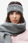 alexander wang logo headband in compact deboss medium grey melange