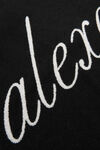 Alexander Wang black/white heritage blanket with script logo