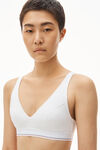 alexander wang 罗纹平纹布紧身胸衣 white