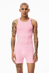 alexander wang 罗纹棉背心 light pink