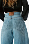 Alexander Wang classic light indigo 加大款圆阔中腰牛仔裤