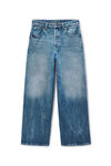 Alexander Wang vintage marbled blue surge阔腿牛仔裤