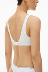 Alexander Wang white 罗纹平纹布紧身胸衣