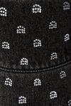 alexander wang 牛仔布水晶水桶帽 grey aged