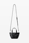 Alexander Wang black punch 裂纹漆皮迷你托特包