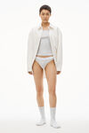alexander wang 罗纹平纹布丁字裤 heather grey