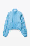 Alexander Wang washed sky ruched track jacket