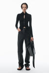 Alexander Wang black long-sleeve high-neck cardigan