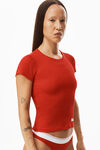 alexander wang 罗纹棉短袖 t 恤 red