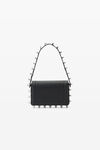 Alexander Wang black roz wallet with crossbody strap in leather