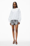alexander wang 发泡徽标装饰硬挺毛圈布运动衫 white