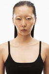 alexander wang 弹力粘胶纤维针织低圆领背心 black