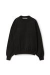 alexander wang pullover sweater in ribbed chenille black