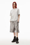 alexander wang 密织平纹针织布发泡品牌标志短袖 t 恤 light heather grey