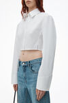 Cropped Structured Shirt in Organic Cotton