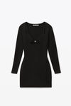 alexander wang 弹力粘胶纤维针织比基尼连衣裙 black