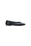 Black Lambskin Ballet Flats