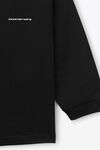 alexander wang kids logo long sleeve tee in essential jersey black