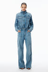 Alexander Wang vintage light indigo logo-embossed balloon jeans