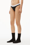 Alexander Wang black classic thong in ribbed jersey