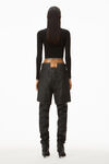 alexander wang 密织尼龙徽标饰边套头衫 black
