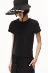 alexander wang 徽标装饰棉质紧身 t 恤 black