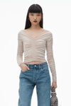 Alexander Wang cement 褶饰套头衫