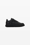 Alexander Wang black 徽标发泡彩胶卵石纹皮革运动鞋