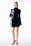 Alexander Wang black ribbed miniskirt with logo