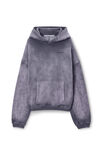 Alexander Wang washed purple unisex crystal hotfix hoodie