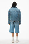 alexander wang 牛仔布夹棉机车夹克 vintage medium indigo