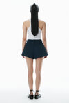 Alexander Wang navy box-pleated workwear-inspired short
