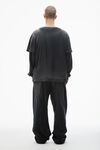 Alexander Wang fog crease wash 褶皱印花运动裤