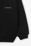 alexander wang kids logo sweatshirt in essential terry black