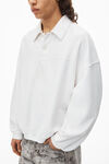 Alexander Wang white 超大号polo衫，带有蓬松标志
