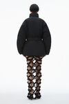 Alexander Wang black puffer coat with dome logo patch