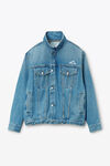Alexander Wang vintage light indigo regen 轻盈牛仔布运动夹克