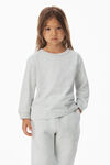 alexander wang kids logo long sleeve tee in essential jersey light heather grey