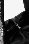 alexander wang 铆钉皮革中号新月流浪包 black